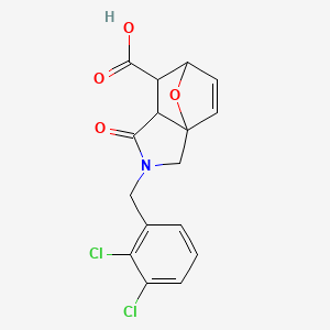 molecular formula C16H13Cl2NO4 B4311748 2-(2,3-Dichlorobenzyl)-1-oxo-1,2,3,6,7,7a-hexahydro-3a,6-epoxyisoindole-7-carboxylic acid 