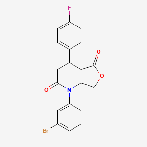 1-(3-bromophenyl)-4-(4-fluorophenyl)-4,7-dihydrofuro[3,4-b]pyridine-2,5(1H,3H)-dione