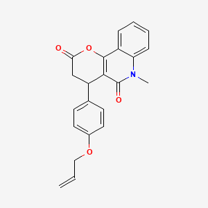 6-METHYL-4-[4-(PROP-2-EN-1-YLOXY)PHENYL]-2H,3H,4H,5H,6H-PYRANO[3,2-C]QUINOLINE-2,5-DIONE