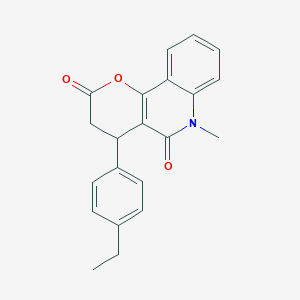 4-(4-ETHYLPHENYL)-6-METHYL-2H,3H,4H,5H,6H-PYRANO[3,2-C]QUINOLINE-2,5-DIONE