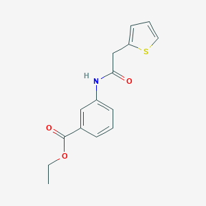 molecular formula C15H15NO3S B431178 Ethyl 3-[(2-thienylacetyl)amino]benzoate 