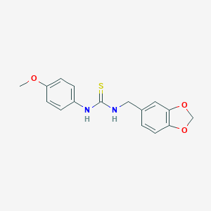 molecular formula C16H16N2O3S B431180 1-(1,3-Benzodioxol-5-ylmethyl)-3-(4-methoxyphenyl)thiourea CAS No. 364749-81-5