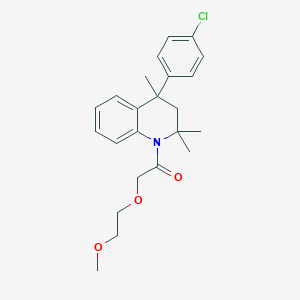 molecular formula C23H28ClNO3 B431181 4-(4-Chlorophenyl)-1-[(2-methoxyethoxy)acetyl]-2,2,4-trimethyl-1,2,3,4-tetrahydroquinoline 