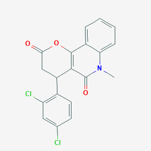 molecular formula C19H13Cl2NO3 B4311838 4-(2,4-dichlorophenyl)-6-methyl-4,6-dihydro-2H-pyrano[3,2-c]quinoline-2,5(3H)-dione 