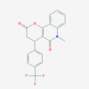 6-METHYL-4-[4-(TRIFLUOROMETHYL)PHENYL]-2H,3H,4H,5H,6H-PYRANO[3,2-C]QUINOLINE-2,5-DIONE