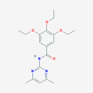 molecular formula C19H25N3O4 B431188 N-(4,6-Dimethyl-pyrimidin-2-yl)-3,4,5-triethoxy-benzamide CAS No. 349441-45-8