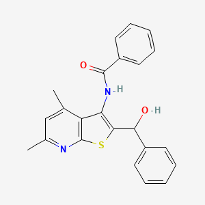 N-{2-[hydroxy(phenyl)methyl]-4,6-dimethylthieno[2,3-b]pyridin-3-yl}benzamide