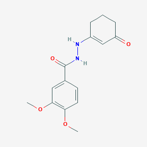 molecular formula C15H18N2O4 B4311893 3,4-DIMETHOXY-N'~1~-(3-OXO-1-CYCLOHEXENYL)BENZOHYDRAZIDE 