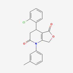 4-(2-CHLOROPHENYL)-1-(3-METHYLPHENYL)-1H,2H,3H,4H,5H,7H-FURO[3,4-B]PYRIDINE-2,5-DIONE