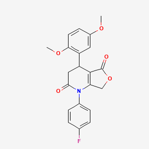 4-(2,5-DIMETHOXYPHENYL)-1-(4-FLUOROPHENYL)-1H,2H,3H,4H,5H,7H-FURO[3,4-B]PYRIDINE-2,5-DIONE