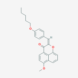 molecular formula C25H24O4 B431193 (2E)-6-methoxy-2-[4-(pentyloxy)benzylidene]benzo[de]chromen-3(2H)-one 