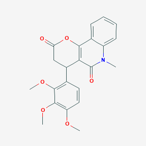 6-METHYL-4-(2,3,4-TRIMETHOXYPHENYL)-2H,3H,4H,5H,6H-PYRANO[3,2-C]QUINOLINE-2,5-DIONE