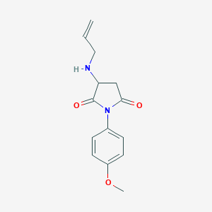 molecular formula C14H16N2O3 B431196 3-(Allylamino)-1-(4-methoxyphenyl)pyrrolidine-2,5-dione 