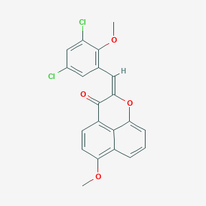 molecular formula C21H14Cl2O4 B431198 (2E)-2-(3,5-dichloro-2-methoxybenzylidene)-6-methoxybenzo[de]chromen-3(2H)-one 