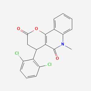 molecular formula C19H13Cl2NO3 B4312095 4-(2,6-dichlorophenyl)-6-methyl-4,6-dihydro-2H-pyrano[3,2-c]quinoline-2,5(3H)-dione 