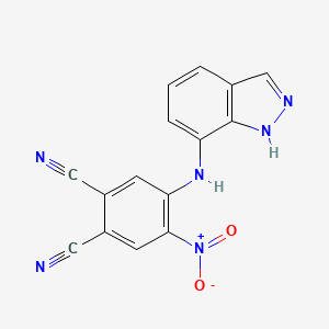 4-(1H-indazol-7-ylamino)-5-nitrobenzene-1,2-dicarbonitrile