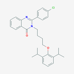 molecular formula C30H33ClN2O2 B431210 2-(4-chlorophenyl)-3-[4-(2,6-diisopropylphenoxy)butyl]-4(3H)-quinazolinone 