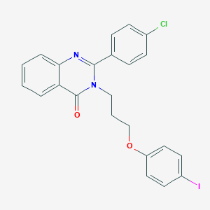 molecular formula C23H18ClIN2O2 B431213 2-(4-chlorophenyl)-3-[3-(4-iodophenoxy)propyl]-4(3H)-quinazolinone 