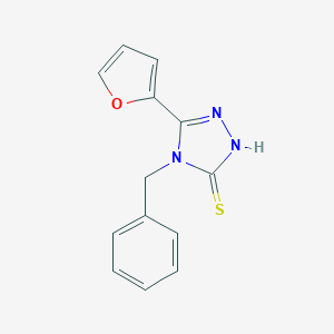 molecular formula C13H11N3OS B431214 4-苄基-5-(呋喃-2-基)-4H-1,2,4-三唑-3-硫醇 CAS No. 432545-36-3