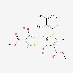 METHYL 4-HYDROXY-5-{[3-HYDROXY-4-(METHOXYCARBONYL)-5-METHYLTHIOPHEN-2-YL](NAPHTHALEN-1-YL)METHYL}-2-METHYLTHIOPHENE-3-CARBOXYLATE