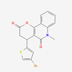 molecular formula C17H12BrNO3S B4312179 4-(4-bromo-2-thienyl)-6-methyl-4,6-dihydro-2H-pyrano[3,2-c]quinoline-2,5(3H)-dione 