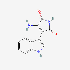 molecular formula C12H9N3O2 B4312187 3-amino-4-(1H-indol-3-yl)-1H-pyrrole-2,5-dione 