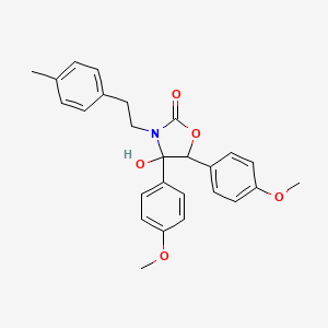 4-HYDROXY-4,5-BIS(4-METHOXYPHENYL)-3-(4-METHYLPHENETHYL)-1,3-OXAZOLAN-2-ONE