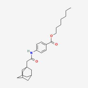 molecular formula C26H37NO3 B4312212 HEPTYL 4-{[2-(1-ADAMANTYL)ACETYL]AMINO}BENZOATE 