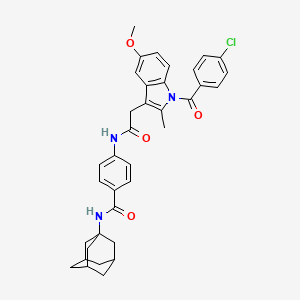 molecular formula C36H36ClN3O4 B4312217 N-(ADAMANTAN-1-YL)-4-{2-[1-(4-CHLOROBENZOYL)-5-METHOXY-2-METHYL-1H-INDOL-3-YL]ACETAMIDO}BENZAMIDE 