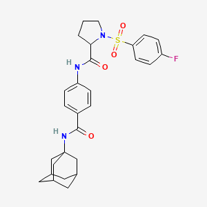 molecular formula C28H32FN3O4S B4312229 N-{4-[(ADAMANTAN-1-YL)CARBAMOYL]PHENYL}-1-(4-FLUOROBENZENESULFONYL)PYRROLIDINE-2-CARBOXAMIDE 