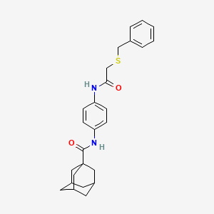 N-{4-[2-(BENZYLSULFANYL)ACETAMIDO]PHENYL}ADAMANTANE-1-CARBOXAMIDE