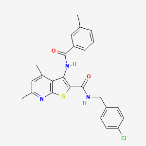 N-(4-chlorobenzyl)-4,6-dimethyl-3-[(3-methylbenzoyl)amino]thieno[2,3-b]pyridine-2-carboxamide