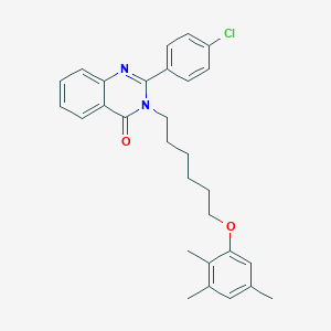 molecular formula C29H31ClN2O2 B431230 2-(4-chlorophenyl)-3-[6-(2,3,5-trimethylphenoxy)hexyl]-4(3H)-quinazolinone 