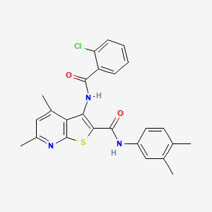 3-[(2-chlorobenzoyl)amino]-N-(3,4-dimethylphenyl)-4,6-dimethylthieno[2,3-b]pyridine-2-carboxamide