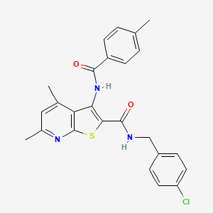 N-(4-chlorobenzyl)-4,6-dimethyl-3-[(4-methylbenzoyl)amino]thieno[2,3-b]pyridine-2-carboxamide