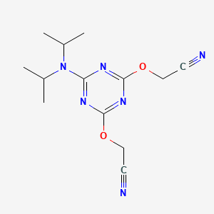 {[4-(DIISOPROPYLAMINO)-6-(2-NITRILOETHOXY)-1,3,5-TRIAZIN-2-YL]OXY}METHYL CYANIDE