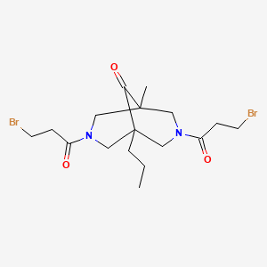 3,7-bis(3-bromopropanoyl)-1-methyl-5-propyl-3,7-diazabicyclo[3.3.1]nonan-9-one