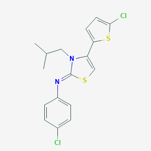 molecular formula C17H16Cl2N2S2 B431234 4-chloro-N-(4-(5-chloro-2-thienyl)-3-isobutyl-1,3-thiazol-2(3H)-ylidene)aniline 