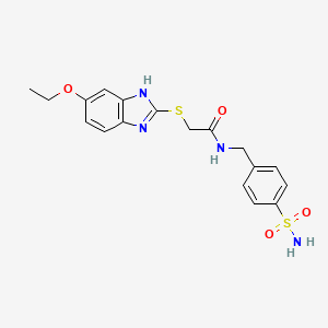 2-[(5-ETHOXY-1H-13-BENZODIAZOL-2-YL)SULFANYL]-N-[(4-SULFAMOYLPHENYL)METHYL]ACETAMIDE