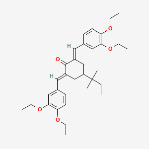 2,6-BIS[(E)-1-(3,4-DIETHOXYPHENYL)METHYLIDENE]-4-(TERT-PENTYL)-1-CYCLOHEXANONE