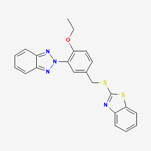 2-{5-[(1,3-BENZOTHIAZOL-2-YLSULFANYL)METHYL]-2-ETHOXYPHENYL}-2H-1,2,3-BENZOTRIAZOLE