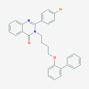 molecular formula C30H25BrN2O2 B431239 3-[4-([1,1'-biphenyl]-2-yloxy)butyl]-2-(4-bromophenyl)quinazolin-4(3H)-one 
