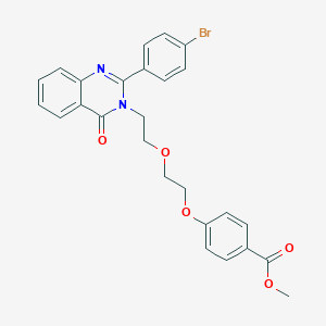 molecular formula C26H23BrN2O5 B431243 Methyl 4-[2-[2-[2-(4-bromophenyl)-4-oxoquinazolin-3-yl]ethoxy]ethoxy]benzoate CAS No. 448911-52-2