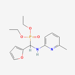 molecular formula C15H21N2O4P B4312446 DIETHYL {2-FURYL[(6-METHYL-2-PYRIDYL)AMINO]METHYL}PHOSPHONATE 