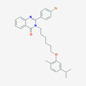 molecular formula C30H33BrN2O2 B431245 2-(4-bromophenyl)-3-[6-(5-isopropyl-2-methylphenoxy)hexyl]-4(3H)-quinazolinone 