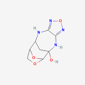 molecular formula C8H10N4O4 B4312470 5,11,15-Trioxa-2,4,6,8-tetrazatetracyclo[7.4.1.110,13.03,7]pentadeca-3,6-dien-9-ol 