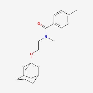 molecular formula C21H29NO2 B4312487 N-[2-(1-adamantyloxy)ethyl]-N,4-dimethylbenzamide 