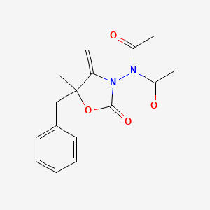 molecular formula C16H18N2O4 B4312509 N-ACETYL-N-(5-BENZYL-5-METHYL-4-METHYLIDENE-2-OXO-13-OXAZOLIDIN-3-YL)ACETAMIDE 