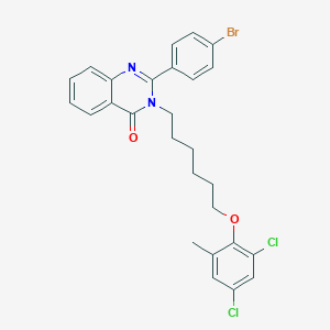 molecular formula C27H25BrCl2N2O2 B431251 2-(4-bromophenyl)-3-[6-(2,4-dichloro-6-methylphenoxy)hexyl]-4(3H)-quinazolinone 
