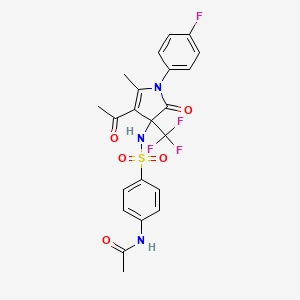 N-(4-{[4-acetyl-1-(4-fluorophenyl)-5-methyl-2-oxo-3-(trifluoromethyl)-2,3-dihydro-1H-pyrrol-3-yl]sulfamoyl}phenyl)acetamide